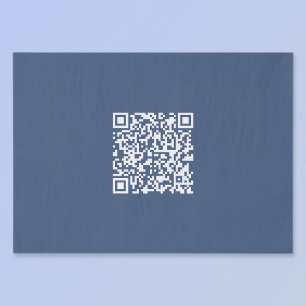 Papel De Seda Criar um código QR verificável Marinho desbotado