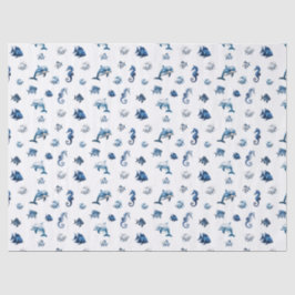 Papel De Seda Criaturas do Oceano Azul de Wedgewood!