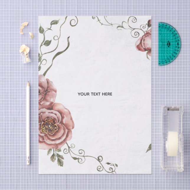 Papel De Seda Crie o seu próprio floral  (Arte )