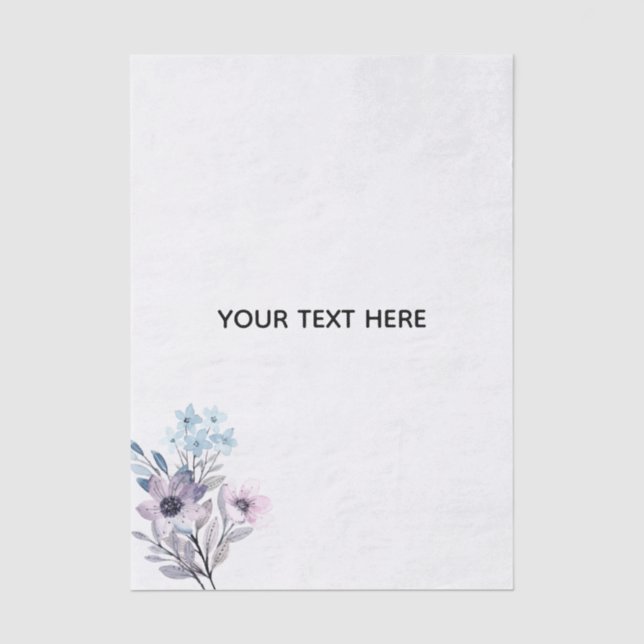 Papel De Seda Crie Seu Próprio Floral  (Frente )