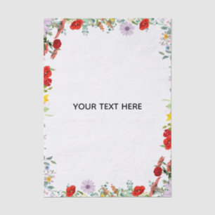 Papel De Seda Crie Sua Própria Borda Floral Colorida