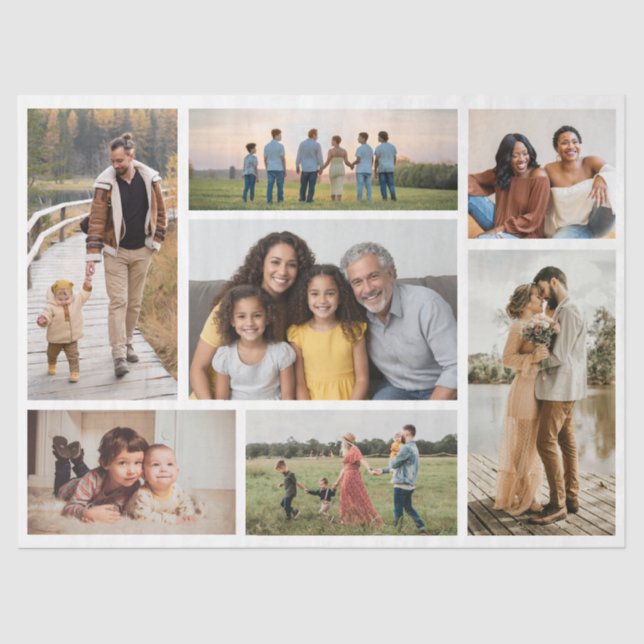 Papel De Seda Crie sua própria colagem de fotos 7 (Frente )