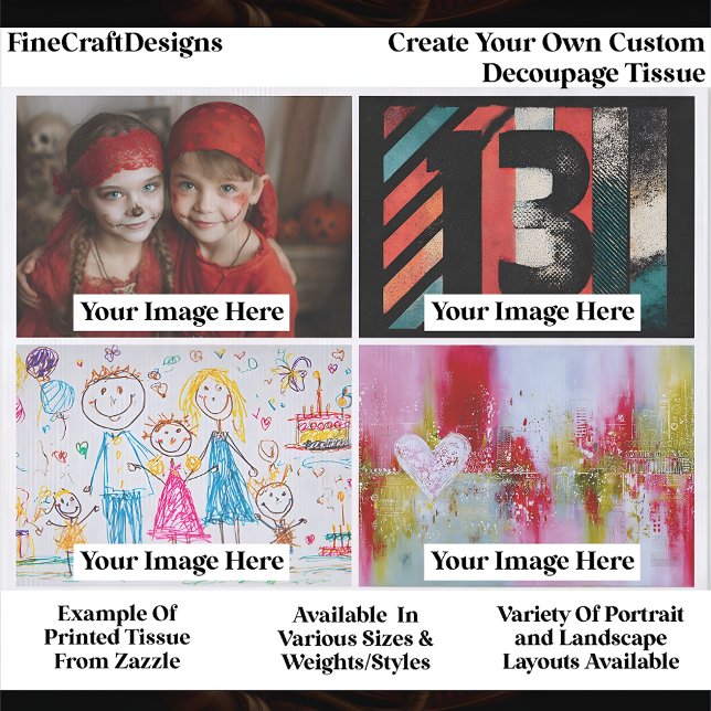 Papel De Seda Crie Sua Própria Decoupage de Paisagem Personaliza (Criador carregado)