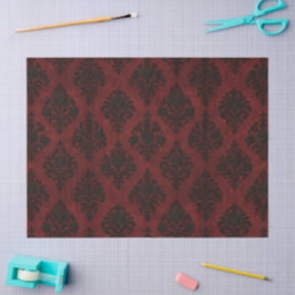 Papel De Seda Crimson Nocturne Bloom Victorian