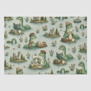 Papel De Seda Críptidos Aconchegantes Nessie Monstro do Lago Nes