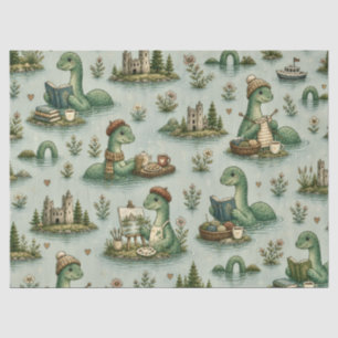 Papel De Seda Críptidos Aconchegantes Nessie Monstro do Lago Nes