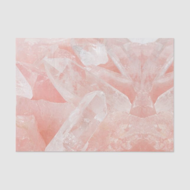 Papel De Seda Cristal de quartzo cor-de-rosa (Frente )