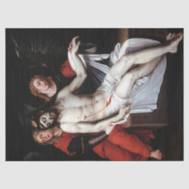 Papel De Seda Cristo do morto suportado por dois anjos (Ribalta)