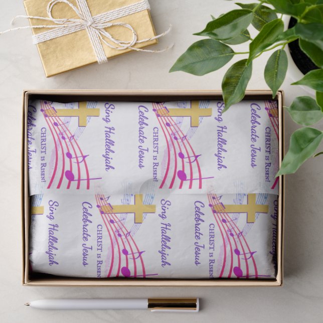 Papel De Seda Cristo Ressuscitou Páscoa Cristã (Presente)