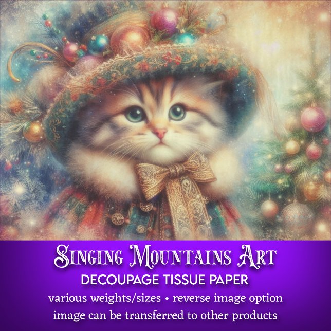 Papel De Seda Cristóvão e Decoupage de Árvore Vitoriana e Cachor (Criador carregado)