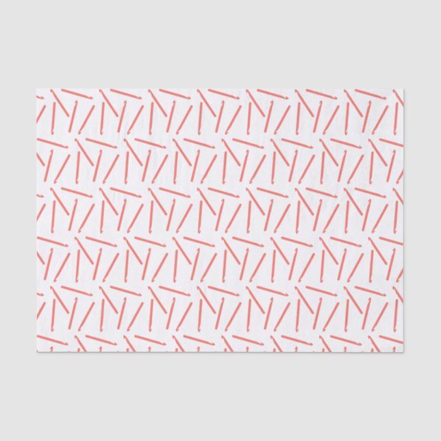 Papel De Seda Crochet Hooks Artesanatos Vivendo Coral (Frente )