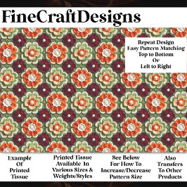 Papel De Seda Crochet Knit Granny Square Patterno BP1 Decoupage