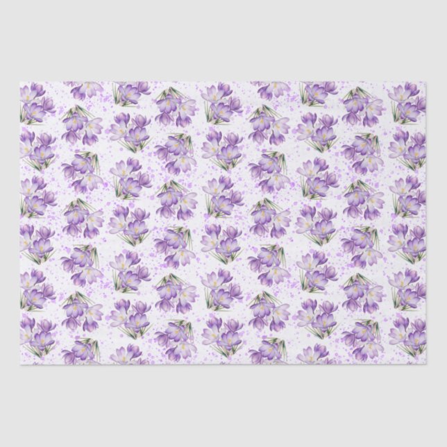Papel De Seda Crocus Primavera Floral (Frente )