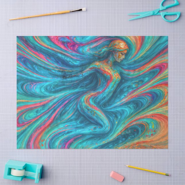 Papel De Seda "Cromisca" - Retrato de Enchantagem Fluida (Arte )