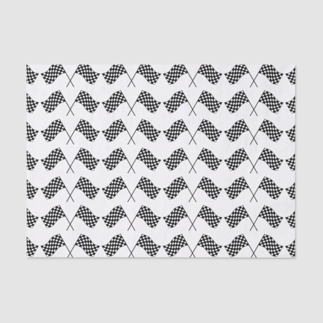 Papel De Seda Crossed Checkered Flags (Frente )