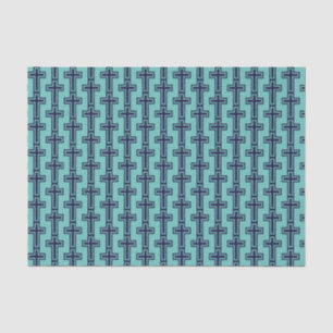 Papel De Seda Cruz cristã azul variantes diferentes