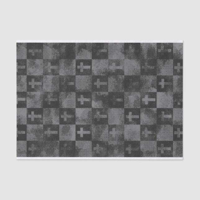 Papel De Seda Cruzes Checkered (Frente )