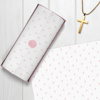 Papel De Seda Cruzes - Rosa