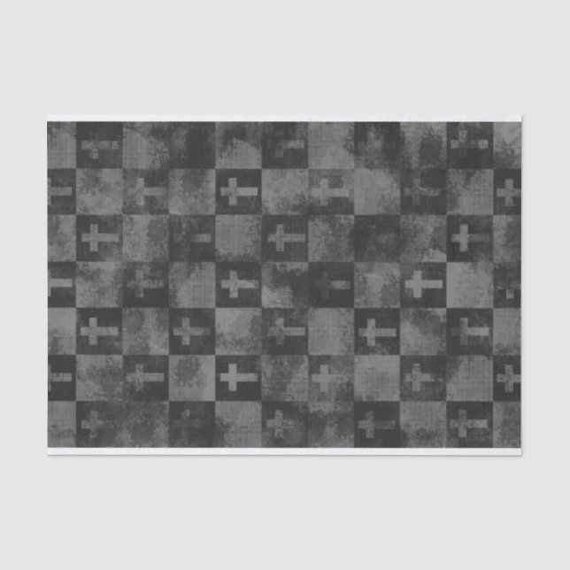 Papel De Seda Cruzes Xadrez (Frente )