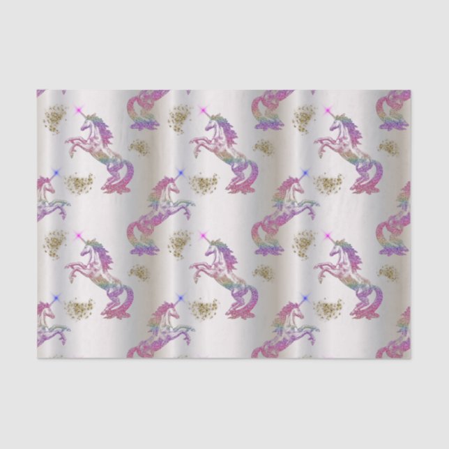 Papel De Seda Crystal Rainbow Unicorns (Frente )
