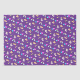 Papel De Seda Cujo unicórnio arco-íris é aniversário de criança 