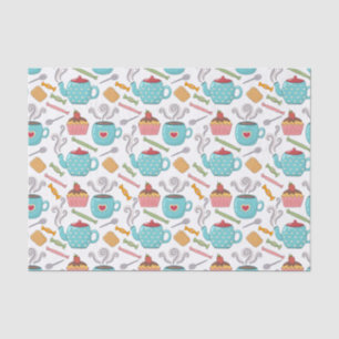 Papel De Seda Cupcake de biscoito de café com coração bonito