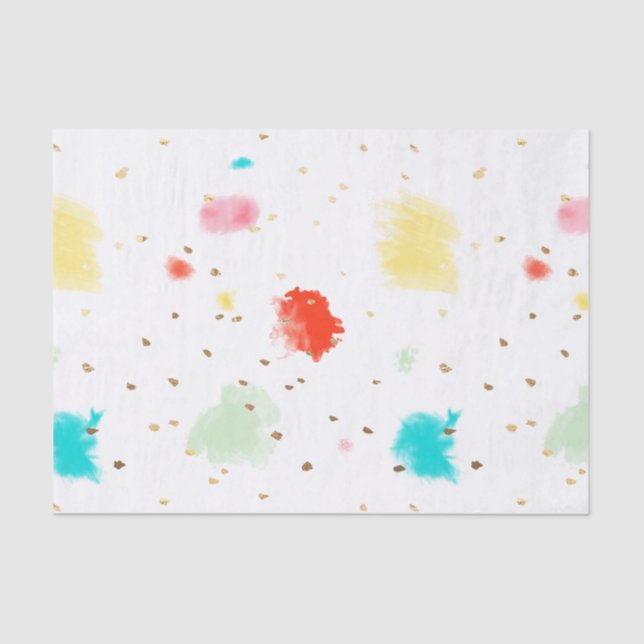 Papel De Seda Cupcake PixDezines Sprinkles/Faux Dourado (Frente )
