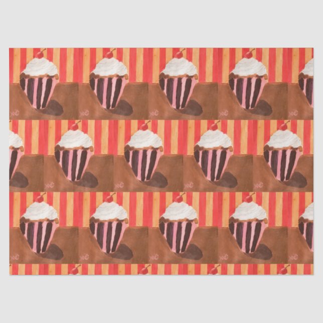 Papel De Seda Cupcake with Vanilla Frosting (Frente )