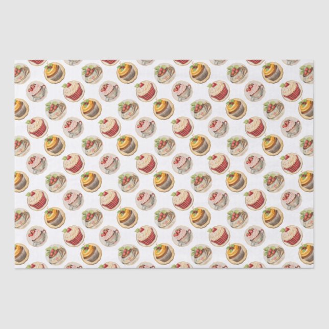Papel De Seda Cupcakes 10 (Frente )