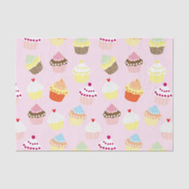 Papel De Seda Cupcakes a rosa