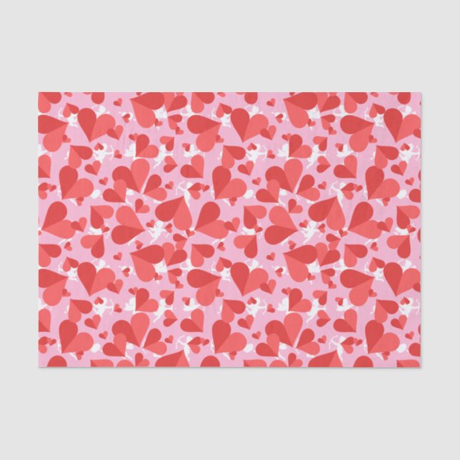 Papel De Seda Cupids Red Confetti (Frente )