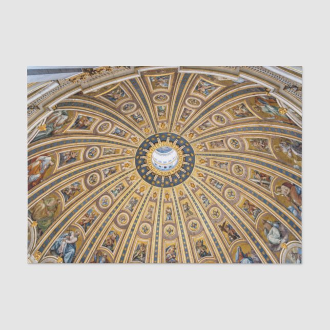 Papel De Seda Cúpula da Basílica de São Pedro - Vaticano, Roma,  (Frente )