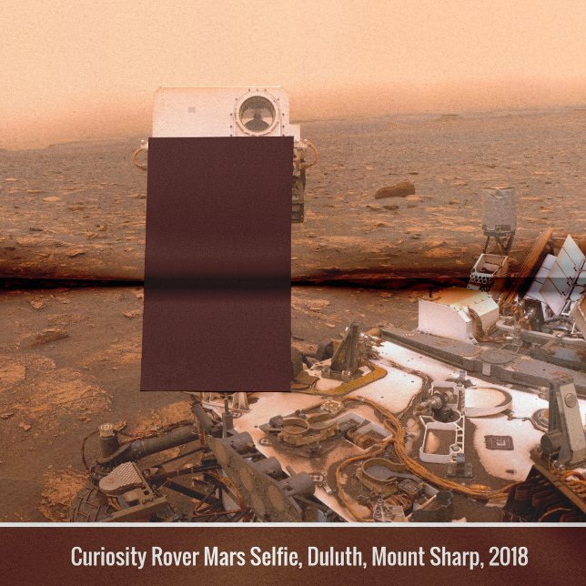Papel De Seda Curiosity Rover Mars Dusty Selfie em Monte Sharp (Criador carregado)