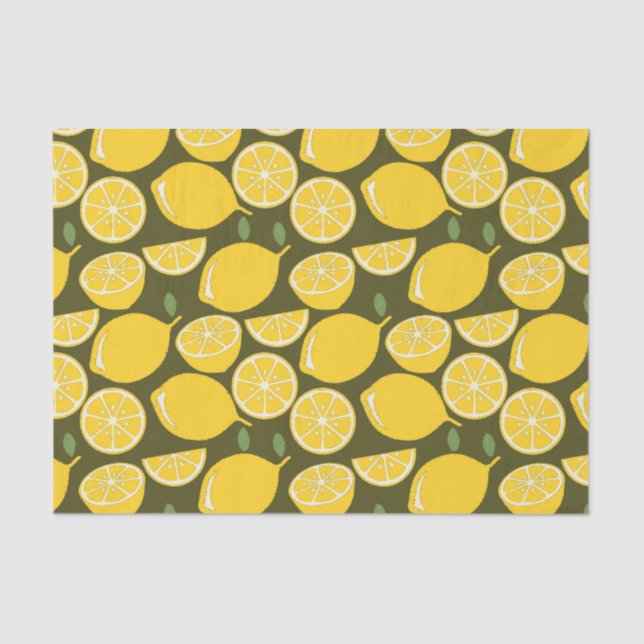 Papel De Seda Curta Diversão Moderna de Lemon Yellow (Frente )
