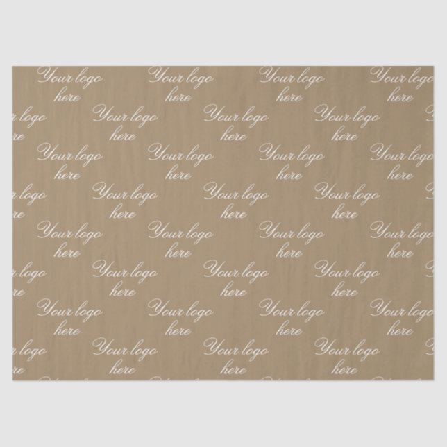 Papel De Seda Customized Your Own Logo Stylish Modern Minimal  (Frente )