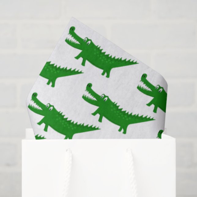 Papel De Seda  Cute Alligator Drawing (Sacola de presentes)
