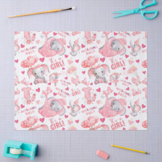 Papel De Seda Cute Baby Girl Baby Shower & Newborn Girl Present 