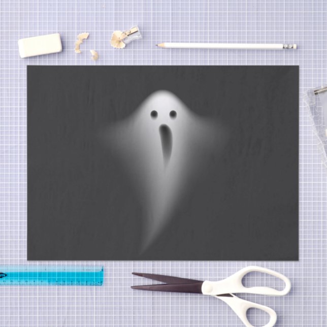 Papel De Seda Cute Black Ghost (Arte )