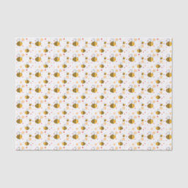Papel De Seda Cute Bumblebee e Flores