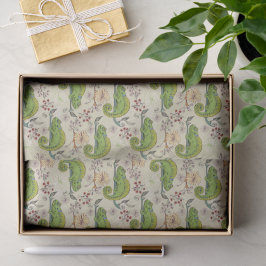 Papel De Seda Cute Chameleon Lizard
