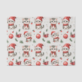 Papel De Seda Cute Christmas Kittens