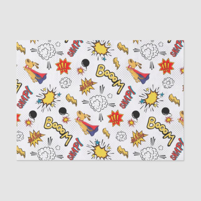 Papel De Seda Cute Comic Pattern  (Frente )