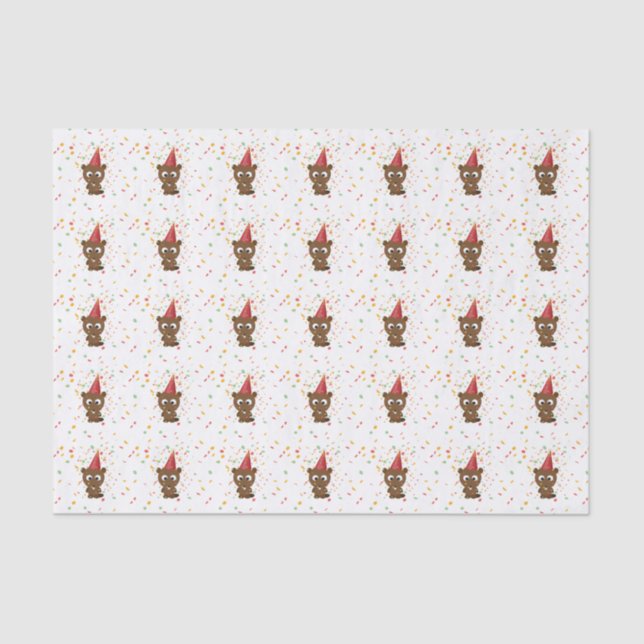 Papel De Seda Cute Confetti Party Beaver (Frente )