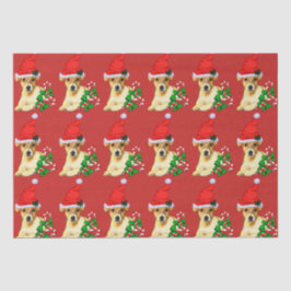 Papel De Seda Cute Jack Russell Terrier Natal