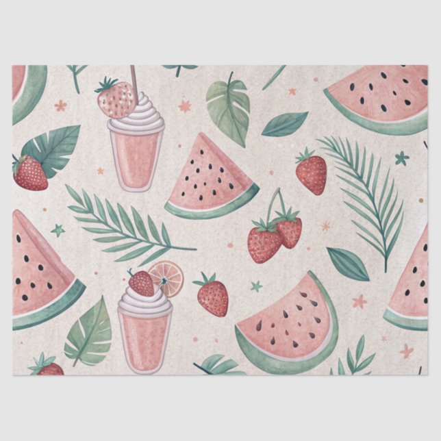 Papel De Seda Cute Summery Tissue Paper (Frente )