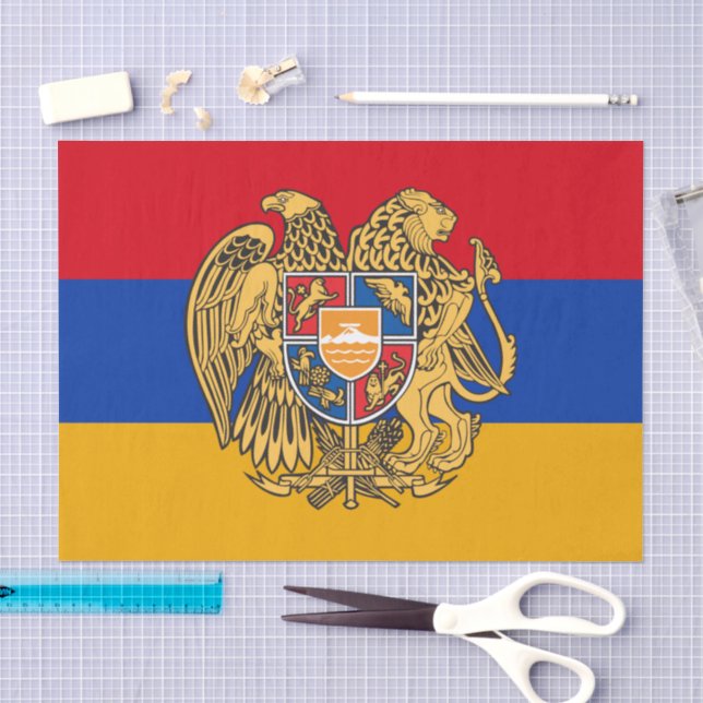 Papel de seda da Armênia, papel de seda da bandeir (Arte )