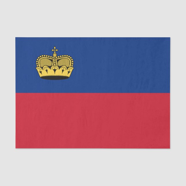 Papel de seda da bandeira de Liechtenstein, Liecht (Frente )