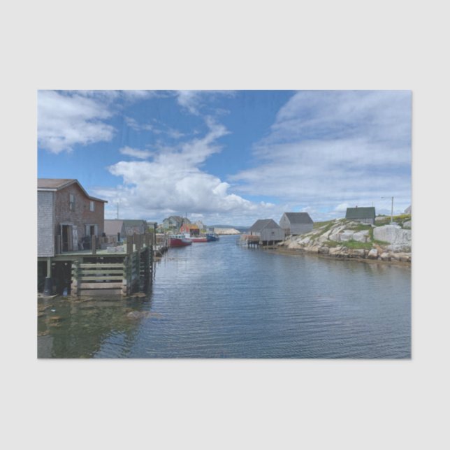 Papel de seda da vila de pesca Peggy's Cove (Frente )