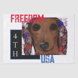 Papel De Seda Dachshund Vermelho