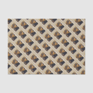 Papel De Seda Dachshund (Wirehaired) Pintura Original para Cacho